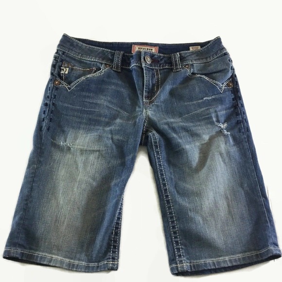 Women’s MEK DNM Bombay Bermuda Blue Denim Jean Spring Summer Shorts Sz - 29 - Picture 1 of 5